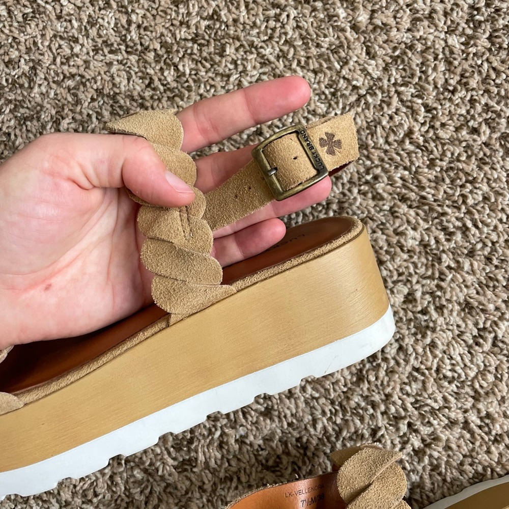 Lucky Brand Women's Vellenora Platform Wedge Sandal Size 7.5 - Picture 5 of 7